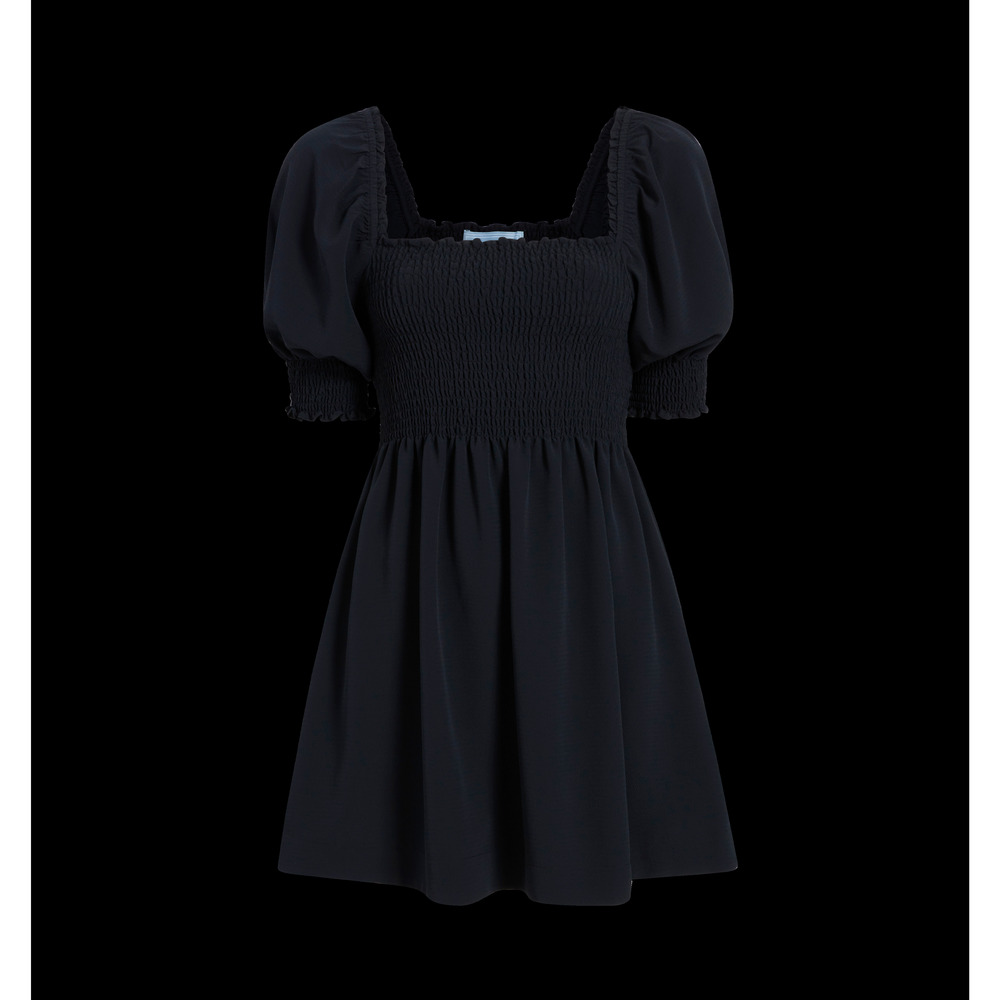 Hill House Home The Athena Nap Dress - Black Crepe Size MWrinkle Resistant Black